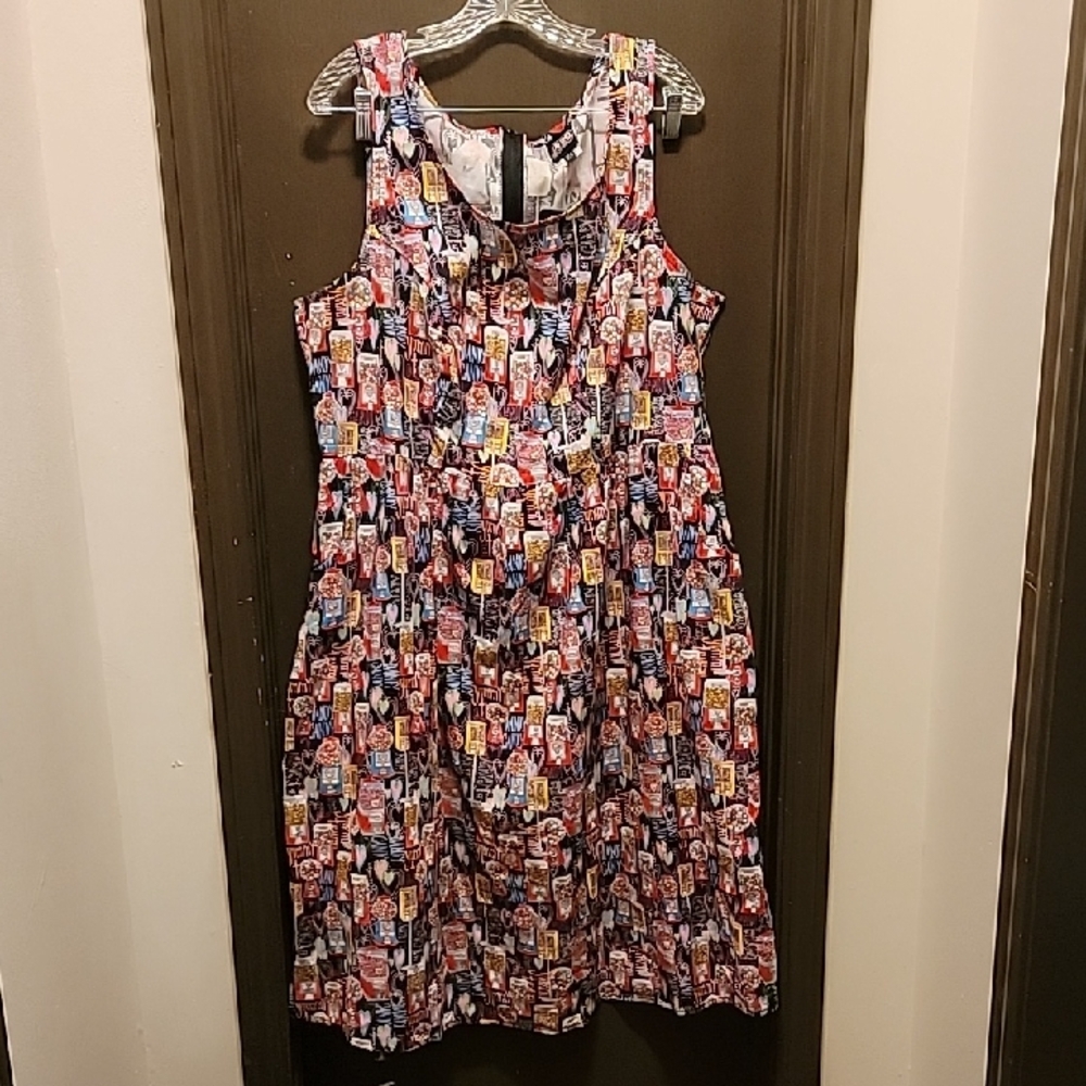 Retrolicious Gumball Machine Print Fit & Flare Summer Dress. 2X NWT